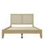 Lit plateforme en bois massif avec rotin-1335597854