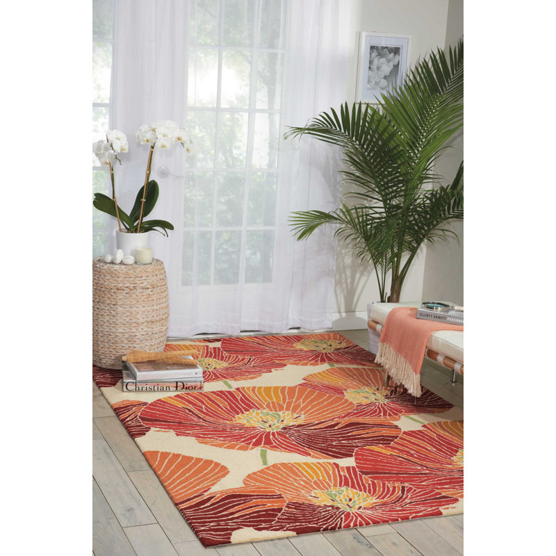 Tapis rose Karyn, Rectangle 1 pi 9 po x 2 pi 9 po