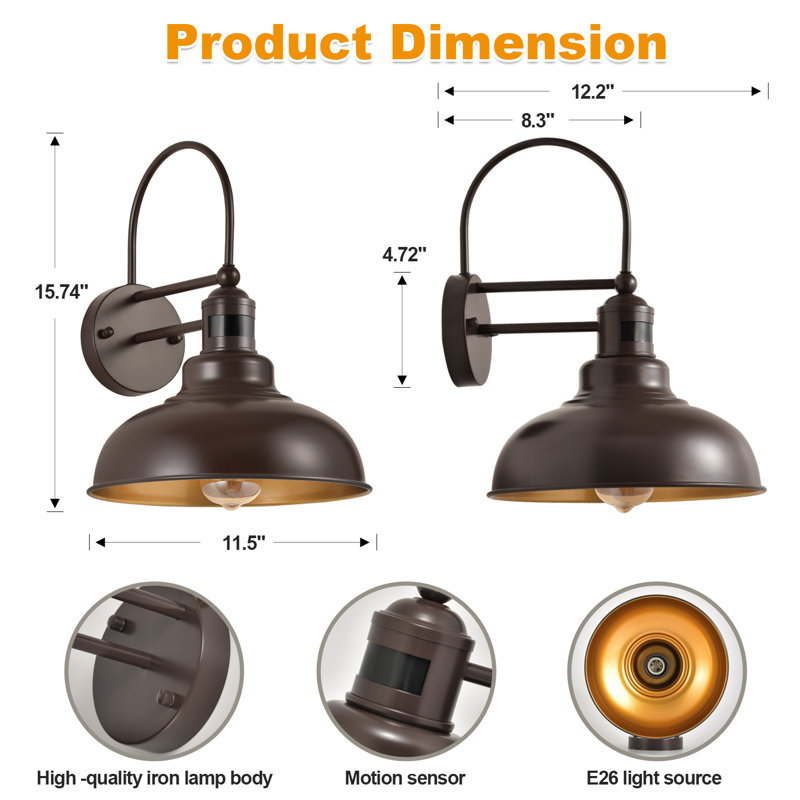Miley Plug-in Wall Light, Chocolate/Gold