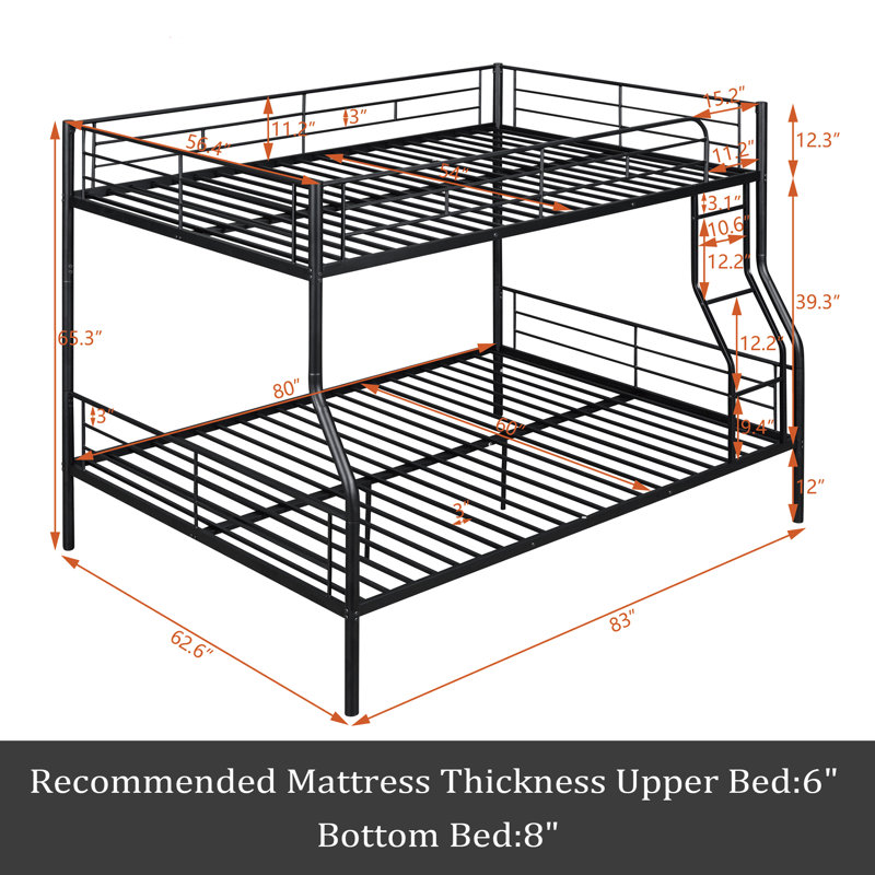Amandalynn Kids Full Bunk Bed, Black