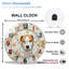 Horloge murale rétro vintage avec design de chien - horloge murale moderne en verre 12 po