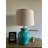 Aminu Blue Ceramic table lamp Distressed For Living Room Bedroom 15"W*15"D*26"H