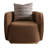 Ariana Velvet Barrel Accent Chair - Caramel-107283167