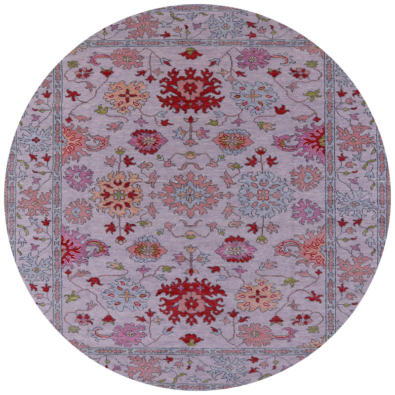 Tapis oriental rose Hanford, Rond 6 pi