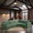 Zierre Green Flannel Power Reclining Sectional with Adjustable Headrest-371739000