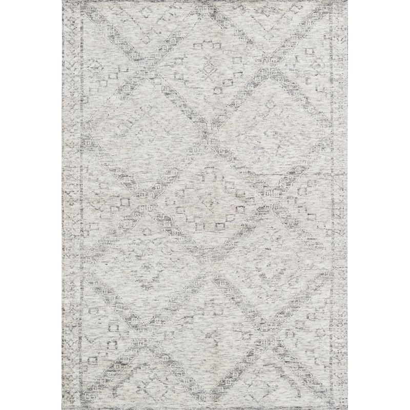 Hand-Knotted High-Quality Ivory/Gray Area Rug
