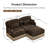 Movable Ottoman Leopard Chenille Sofas, Modern Modular Couch For Home