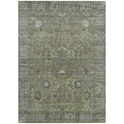 Machine Washable Indoor/Outdoor Kaczor ACN2231 Global Rug