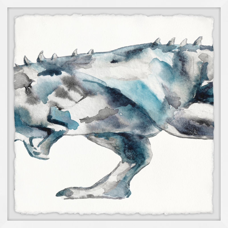 Triptyque dinosaure ferocious, H 18 po x l 18 po x P 1,5 po