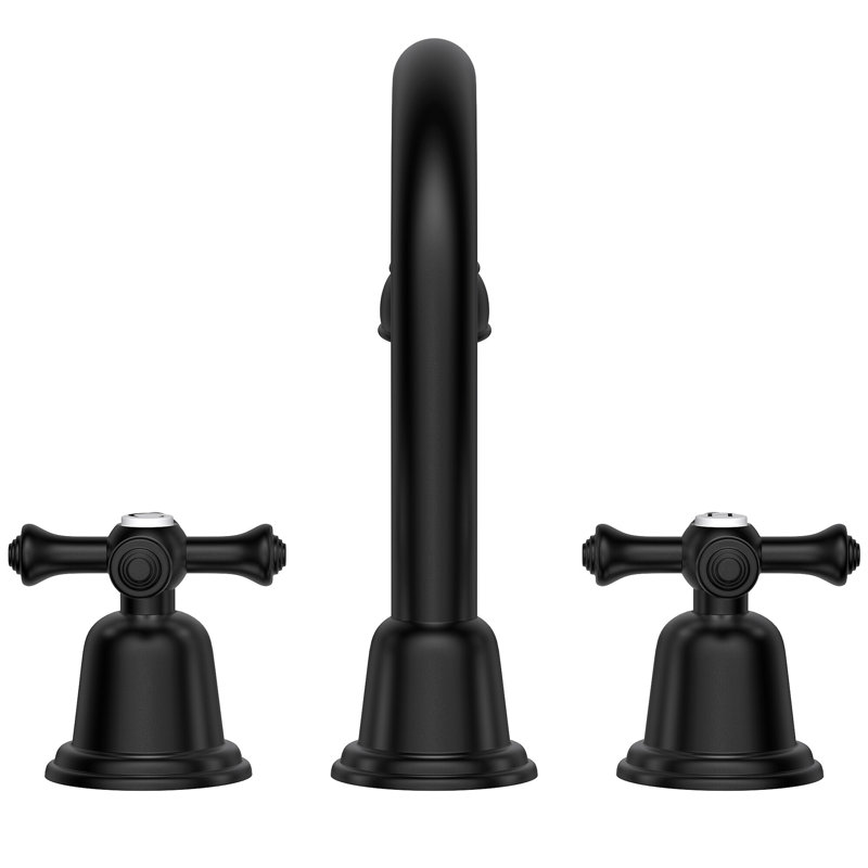 2-handle Bathroom Faucet with Drain Assembly