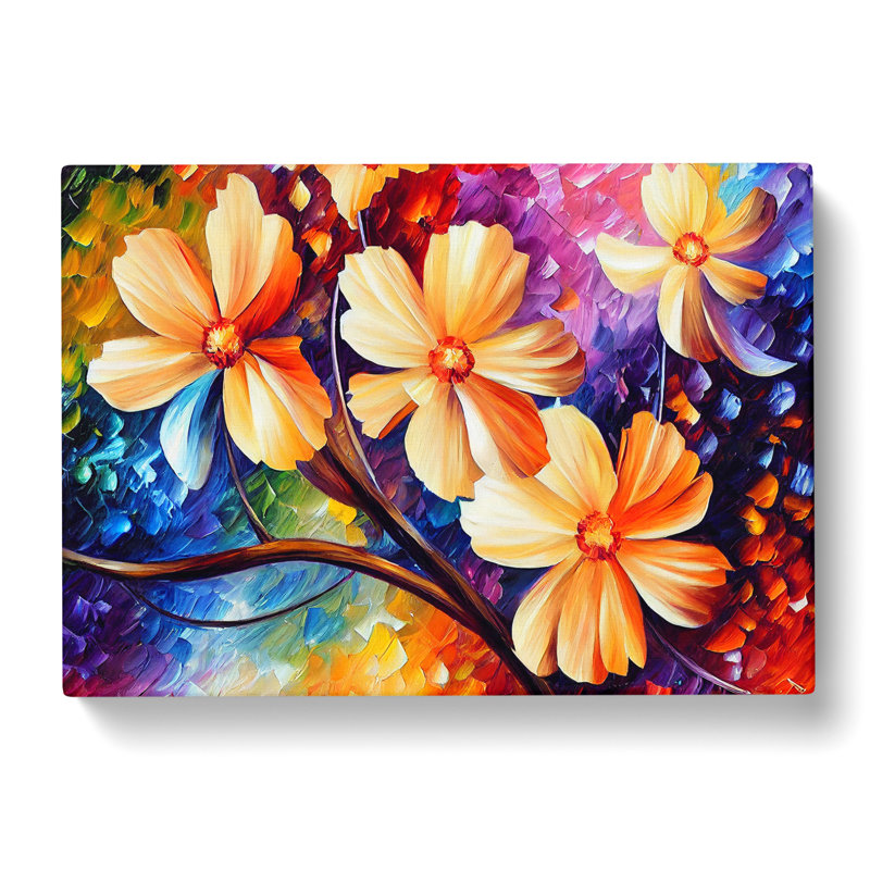 Assorted Flowers - Wrapped Canvas Painting, 35cm H x 50cm W x 3cm D