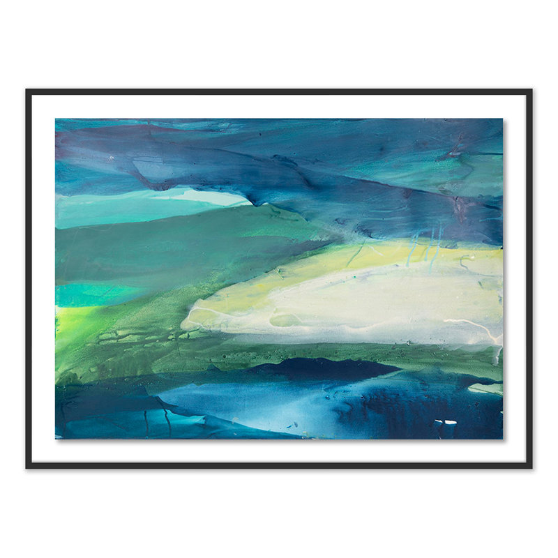 Ocean Water IV Framed Print, 45" H x 60" W x 2.5" D, Black