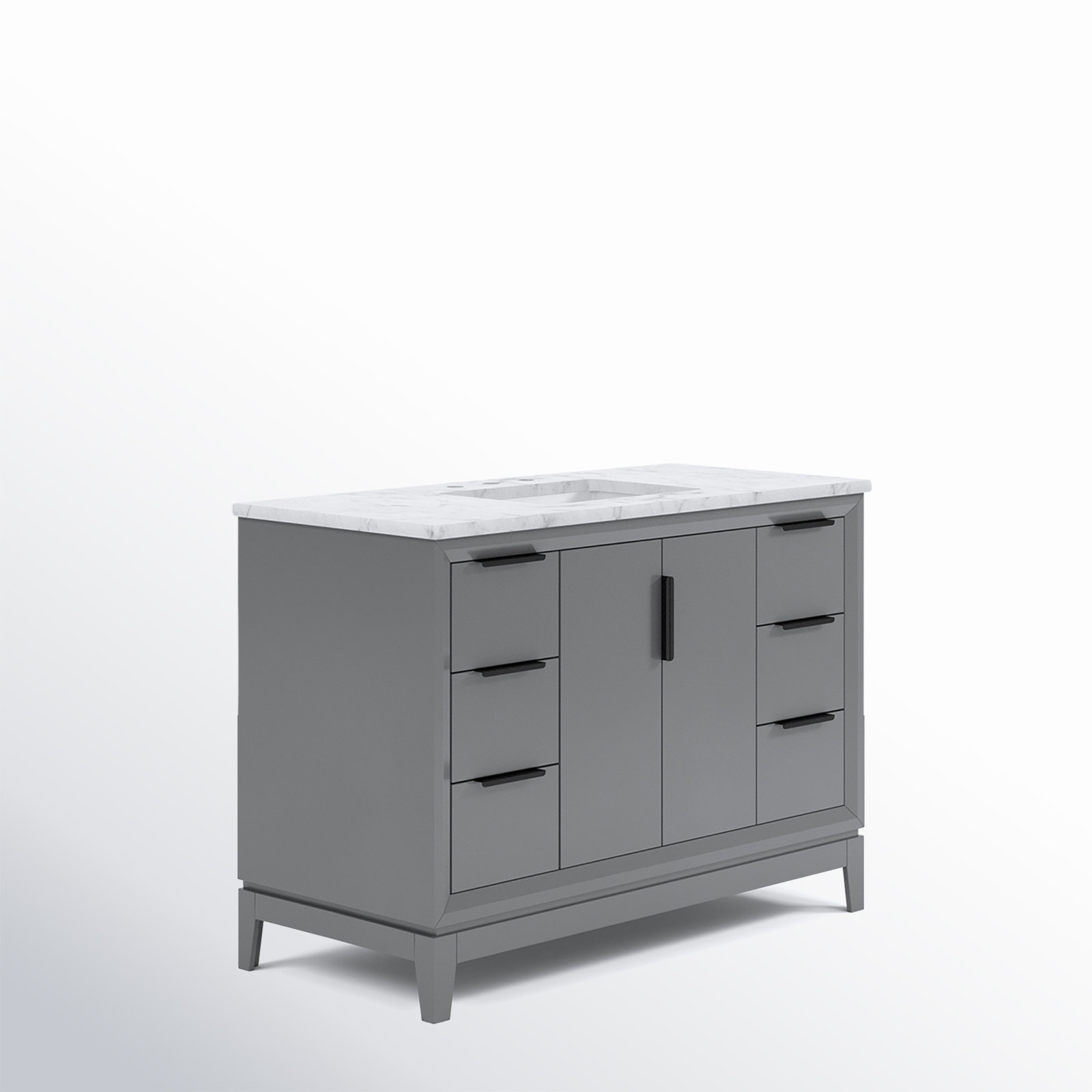48" Eucalyptus Single Bathroom Vanity, Cashmere Gray, Matte Black