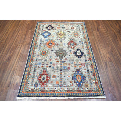 Transitional One-of-a-Kind Rectangle 6' X 9' Wool Area Rug Gray