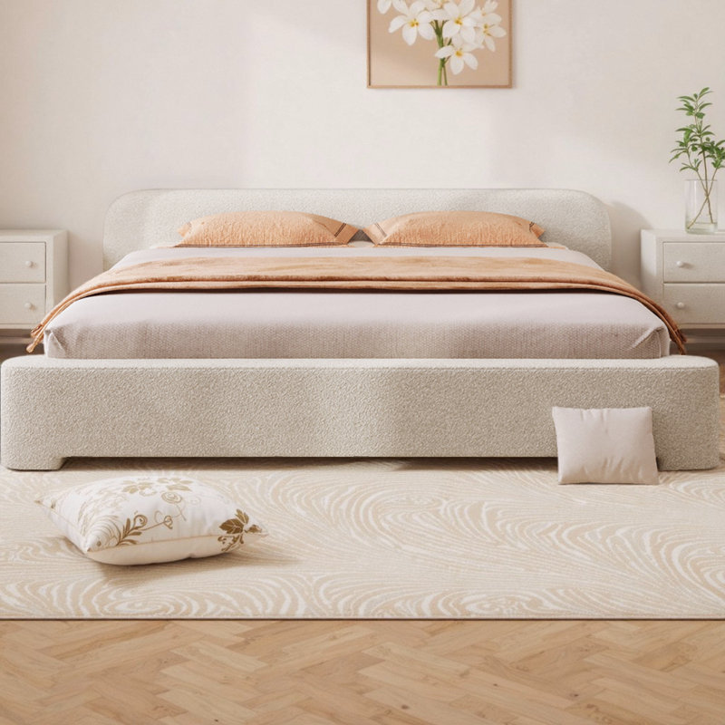 Lit rembourré Cozy Bounce - Un ajout rêveur et confortable à votre chambre à coucher, parfait pour les espaces modernes et minimalistes