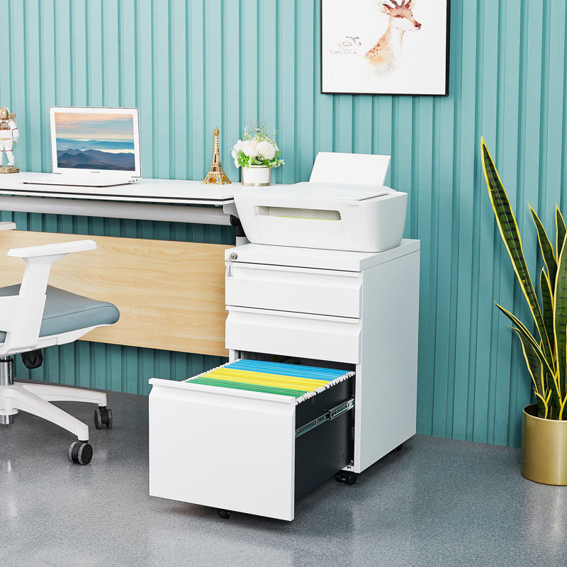 Commode d'appoint Demirci Steel, Blanc