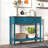 Farmhouse Style Console Table with 2 Drawer and Bottom Storage Shelf for Entryway, Rustic Side Table with Storage Drawer and Shelf for Living room, Hallway(Pagoda Blue)-2083540826