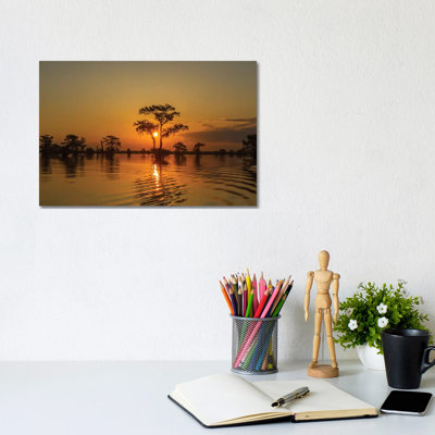 USA, Louisiana, Atchafalaya National Wildlife Refuge. Sunrise On Swamp. by Jaynes Gallery - Wrapped Canvas Gallery-Wrapped Canvas Giclée