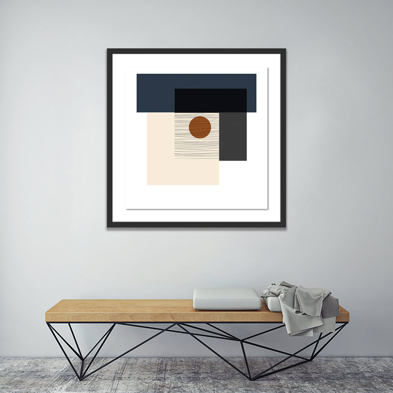 Midcentury IX Print by Jess Engle, Black, 40" H x 40" W x 2.5" D