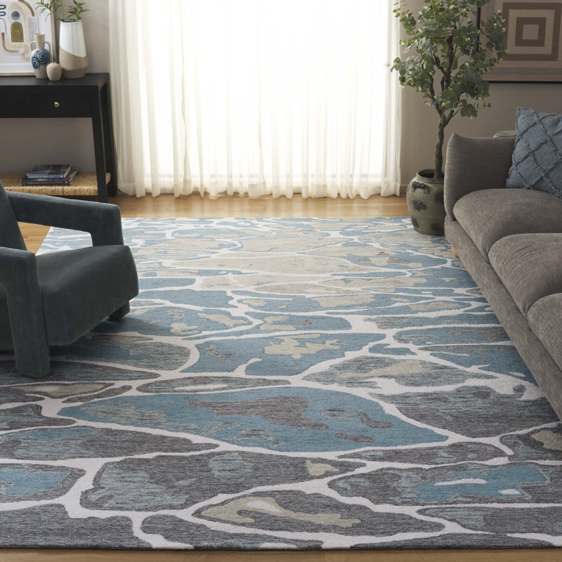 Tapis en coton / ivoire Waldeck, Rectangle 8 pi x 10 pi