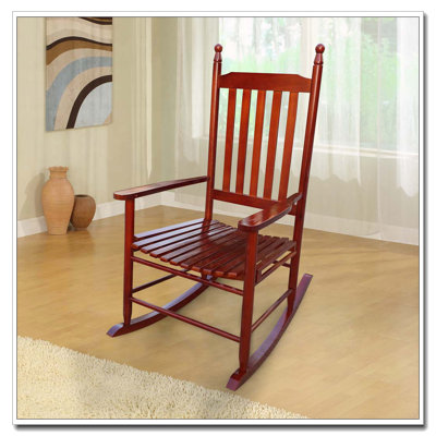 Chaise berçante en bois massif