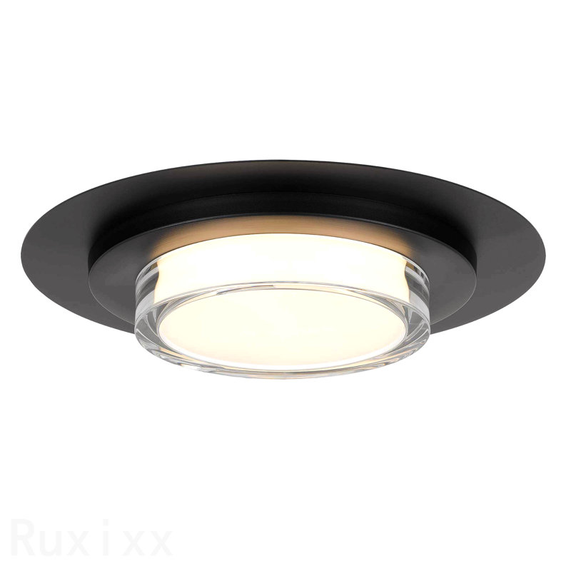 Plafonnier encastré à DEL 16 po, Noir, H 2,75 po x l 16 po x P 16 po