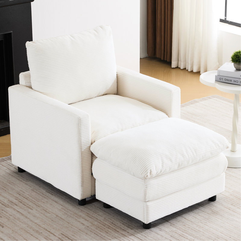 Fauteuil-lit en velours côtelé avec velours côtelé confortable pour une utilisation prolongée, bureau ergonomique, chambre à coucher, salon