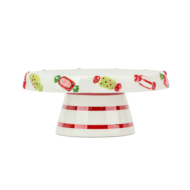 Assiette à gâteau 10 menthe poivrée 10 fraises