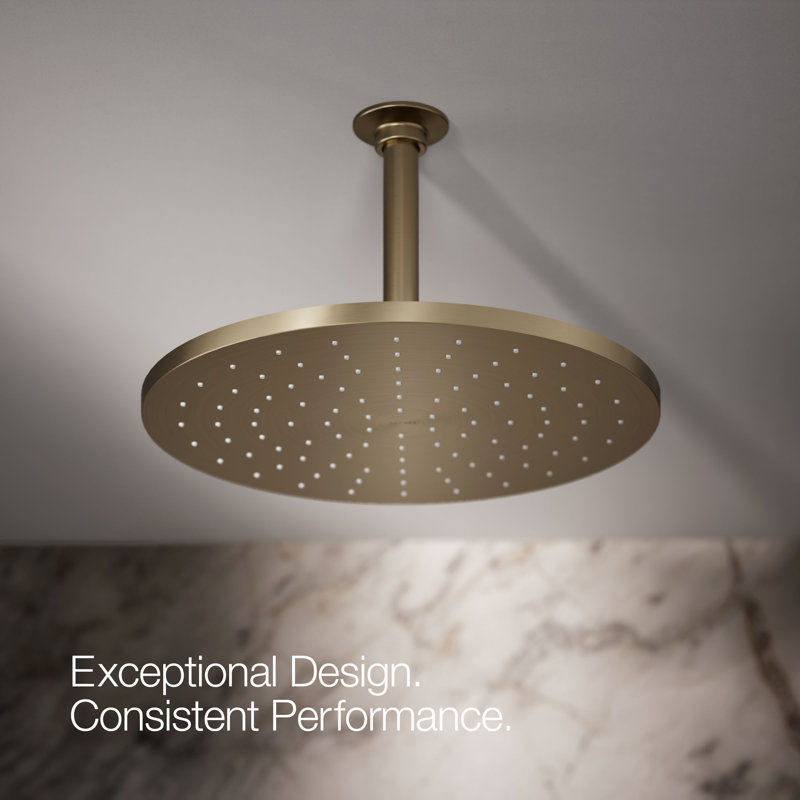 Contemporary Round 12" Rainhead with Katalyst Air-Induction Spray, 2.5 Gpm, Vibrant Brushed Bronze