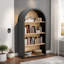 Bibliothèque arquée avec tablettes de rangement