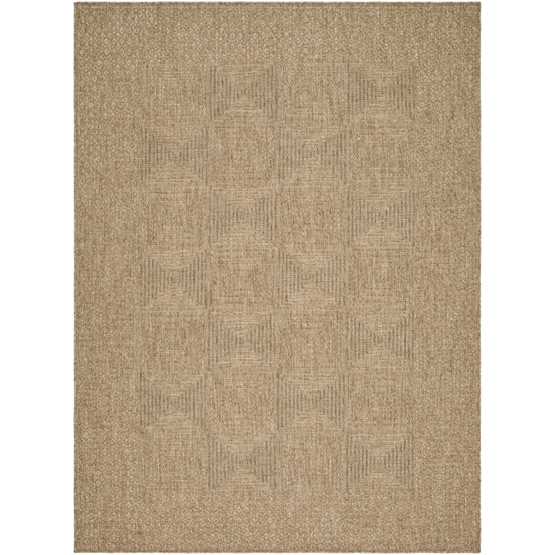 Talbot Geometric Machine Woven Area Rug, Rectangle 6'7" x 9'