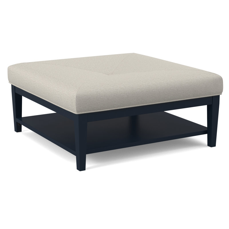 Hammond Square Ottoman, Gray Sugar Performance; 0863-84, Stone Hearth Finish