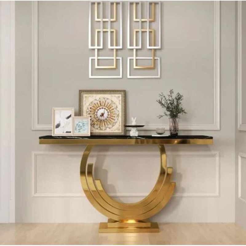 Octavio Faux Marble Console Table