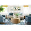 Tapis indigo / denim / beige en laine à motif abstrait Paint Chip-57360367
