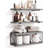 3+1 Tier Bathroom Floating Shelves Over Toilet, 15.8In Farmhouse Rustic Wood Shelves, Wall Decor For Bathroom, Living Room,Bedroom And Kitchen-1295095679