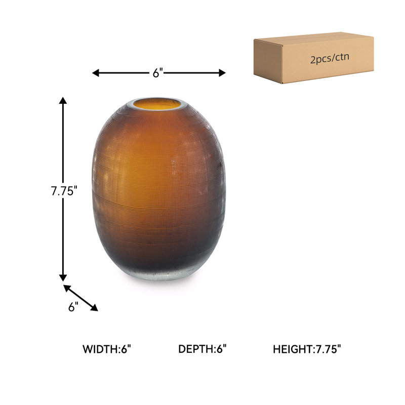 Vase Embersen (ensemble de 2), H 8 po x l 6 po x P 6 po
