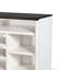 Meuble télé Creta, tablettes ouvertes, bois brun blanc, 55 po Creta