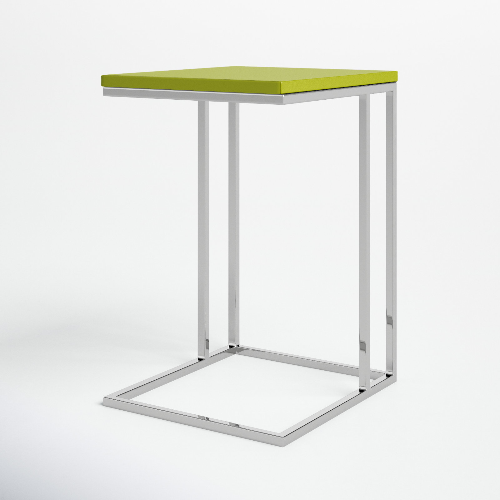 Hampshire End Table, Green Top/Silver Base