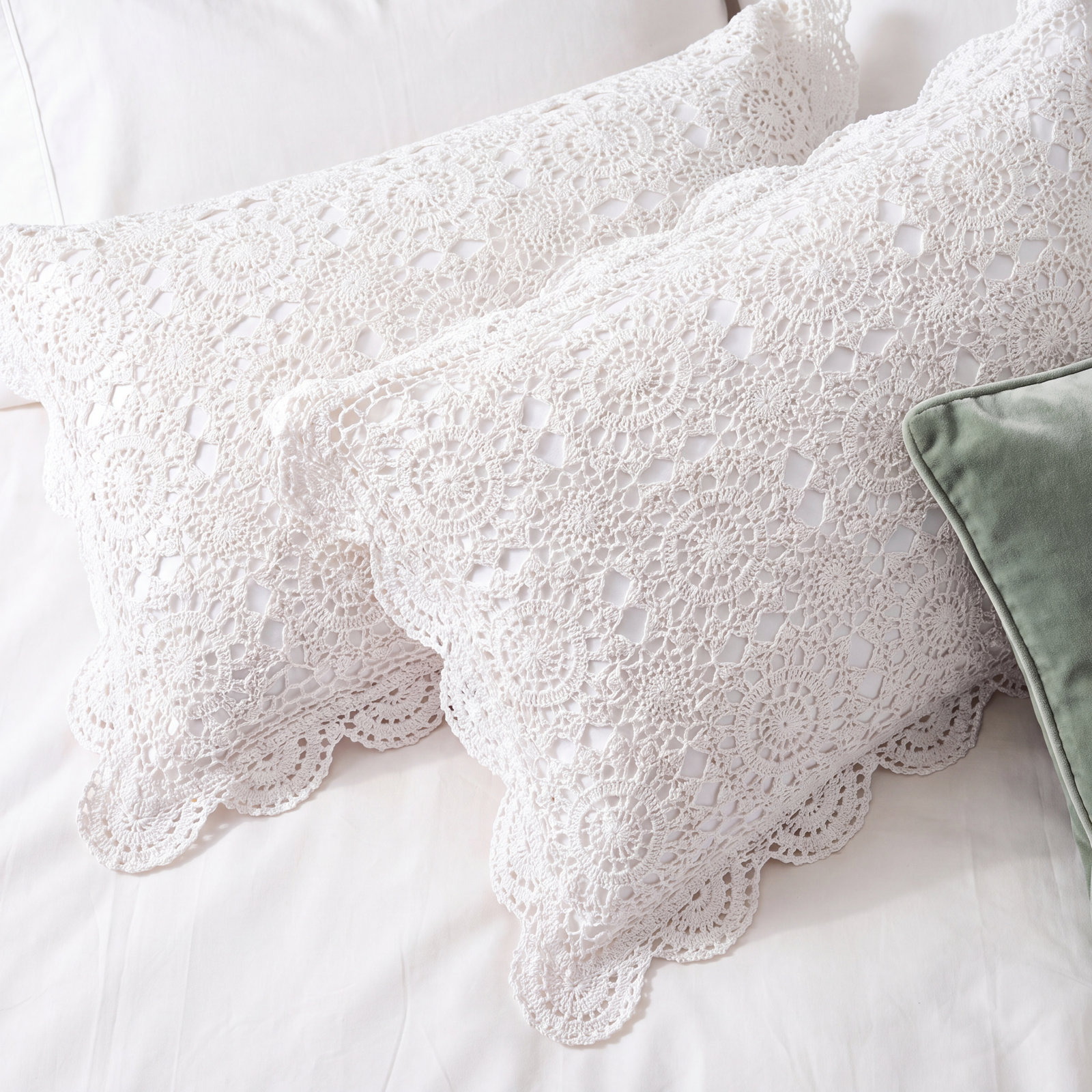 Bendigo Cotton Pillowcase, White