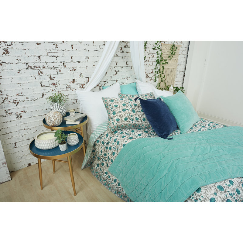 Courtepointe 100% coton Victory Surf Blue, Courtepointe de très grande taille