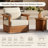 Solid Wood Swivel Patio Conversation Set