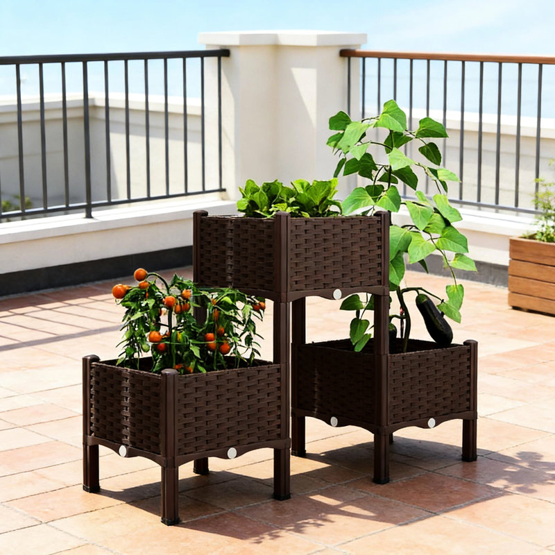 Plastic Indoor / Outdoor Raised Garden Bed