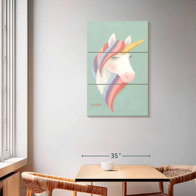 Brampt Pastel Unicorn, 57" H x 36" W