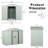 6Ft X 5Ft Outdoor Metal Storage Shed In White - Galvanized Iron Frame, Protected Surface, Airy Vents, Sliding Door With Padlock, Easy Assembly Tutorial Frame For Robustness, Panels, Punched-127322499