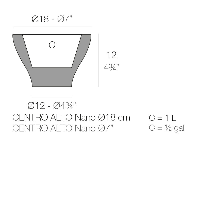 Nano Resin Pot Planter, 4.75" H x 7" W x 7" D, White