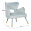 Velveteen Velvet Wingback Chair-281974217