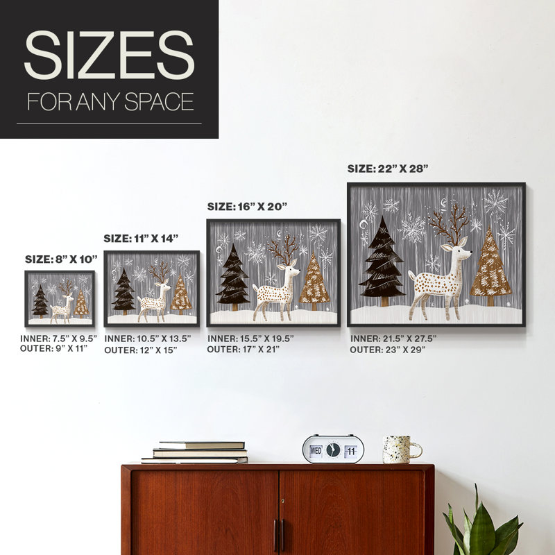 Chirstmas Art-CLI -Framed Print - Restickable, Noir, noir, noir, noir, H 22 po x l 28 po
