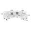 Canapé modulaire modulaire en polypropylène 4 pièces LAF et RAF