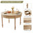 47.24'' Farmhouse Round Dining Table With Drawer-1613905035