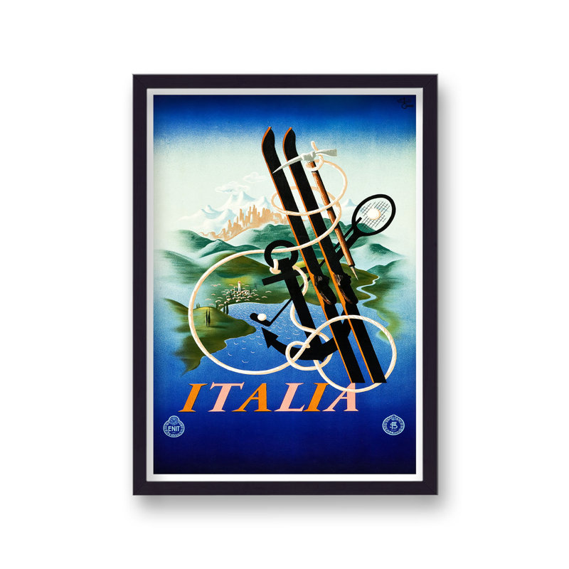 Italia Vintage Travel Print - Single Picture Frame Rectangle Print